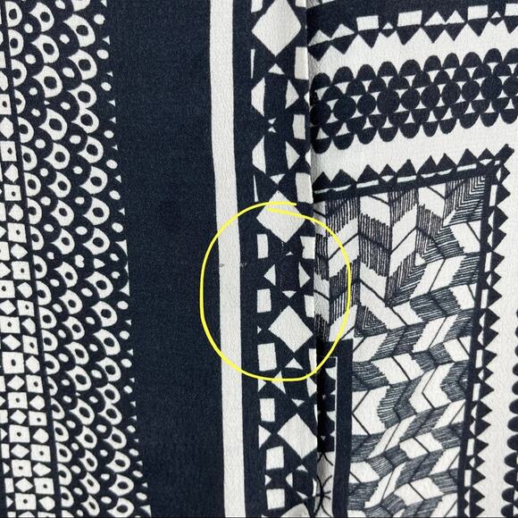 Twist & Tango Patch-work Button Front Blouse Medium - Picture 7 of 11